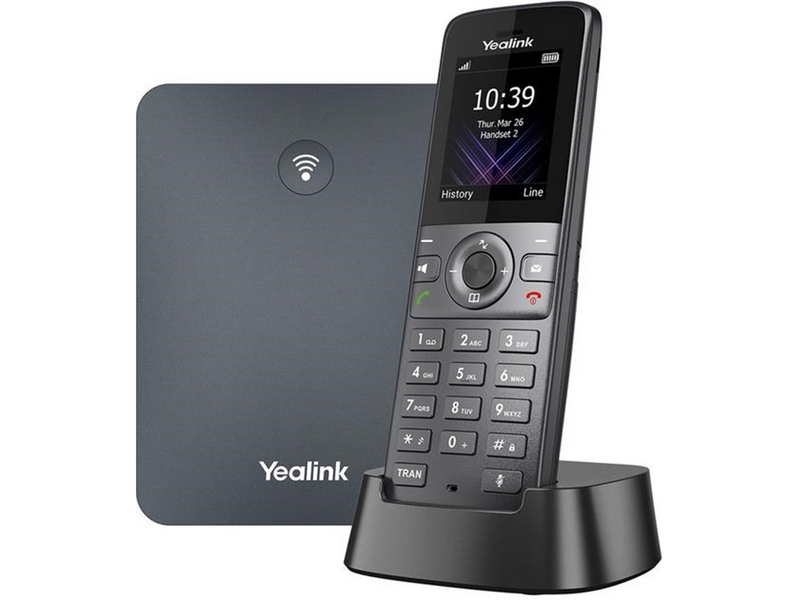Yealink W74P - cordless VoIP phone - with Bluetooth interface with caller ID/call waiting - 3-way call capability