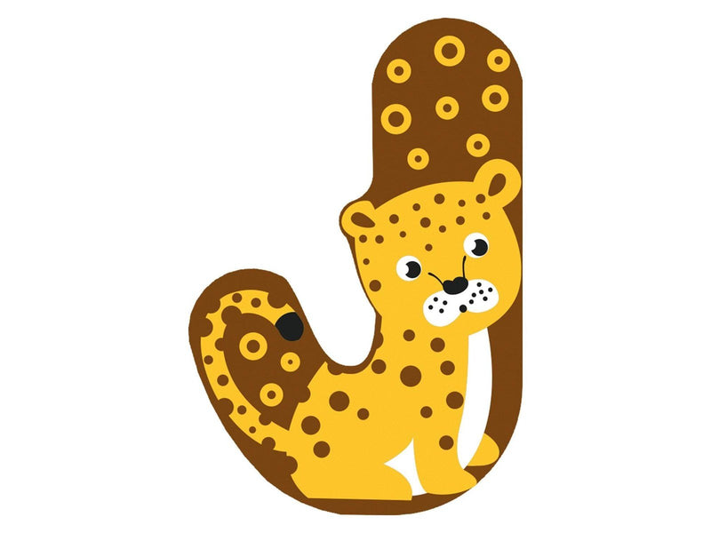 Small Foot - Wooden Animal Children's Letter - J