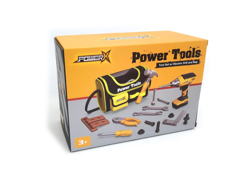 Power X Storage bag with Construction Tools & Electric Drill 21 pcs