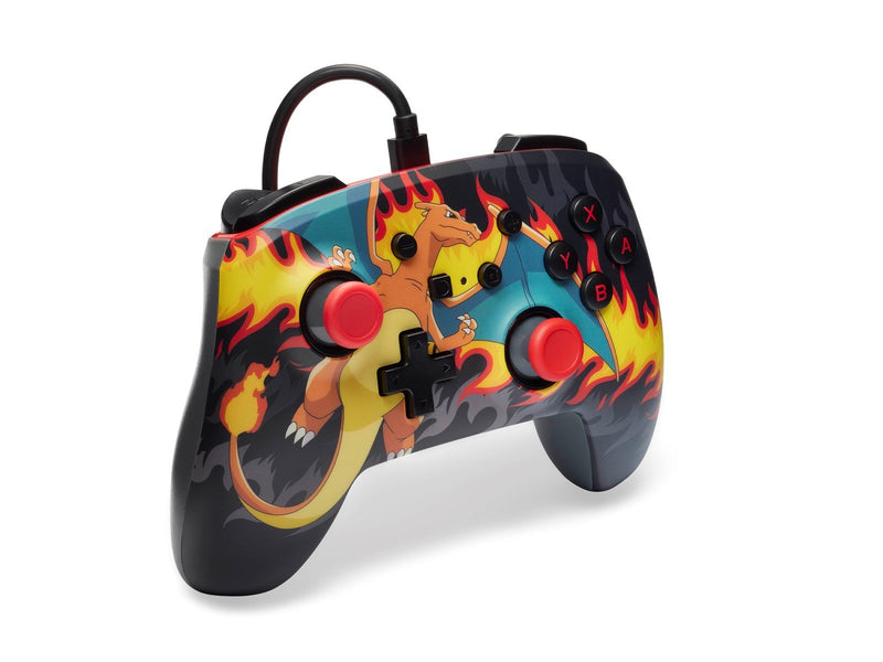 PowerA Verbesserter kabelgebundener Controller für Nintendo Switch - Charizard-Feuersturm