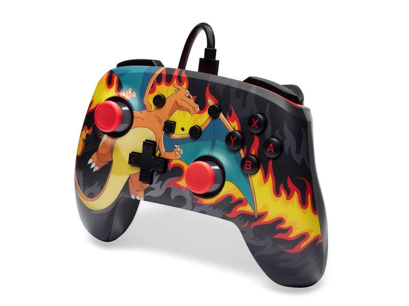 PowerA Verbesserter kabelgebundener Controller für Nintendo Switch - Charizard-Feuersturm