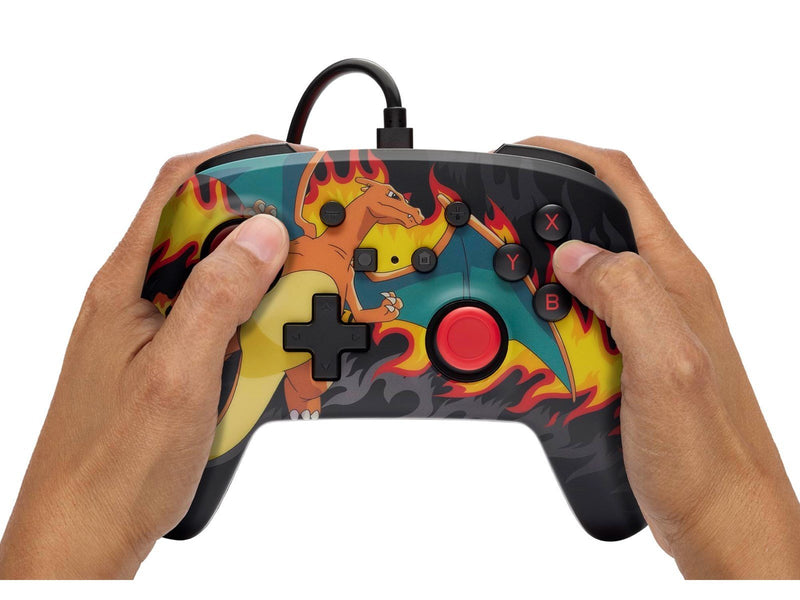 PowerA Verbesserter kabelgebundener Controller für Nintendo Switch - Charizard-Feuersturm