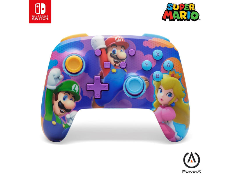 PowerA Verbesserter kabelloser Controller für Nintendo Switch - Farbspritzer-Helden - Controller