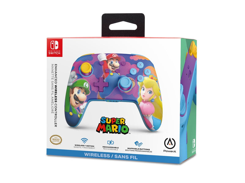 PowerA Verbesserter kabelloser Controller für Nintendo Switch - Farbspritzer-Helden - Controller