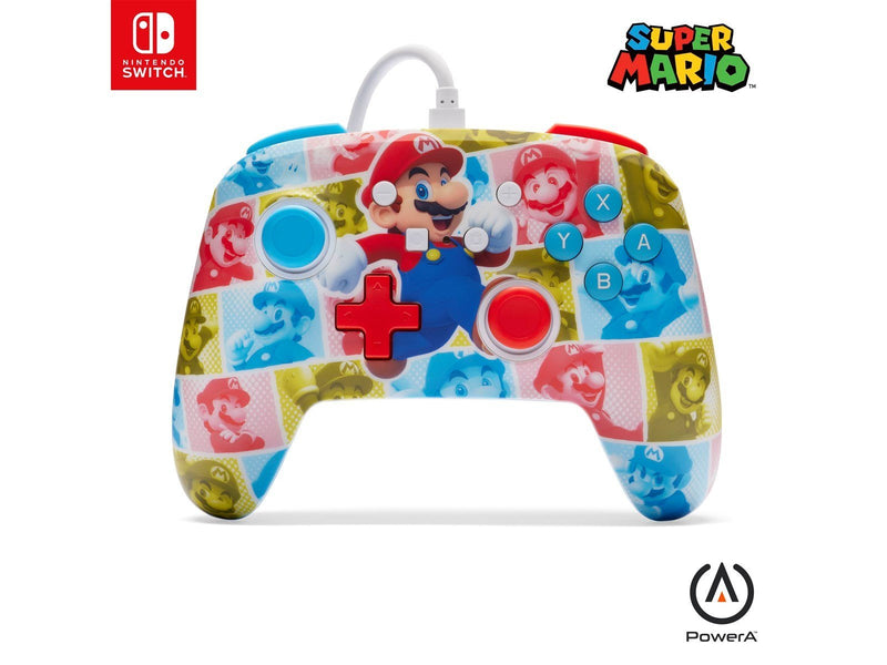 PowerA Verbesserter kabelgebundener Controller für Nintendo Switch - Mario-Heldenrolle - Wired Controller - Nintendo Switch