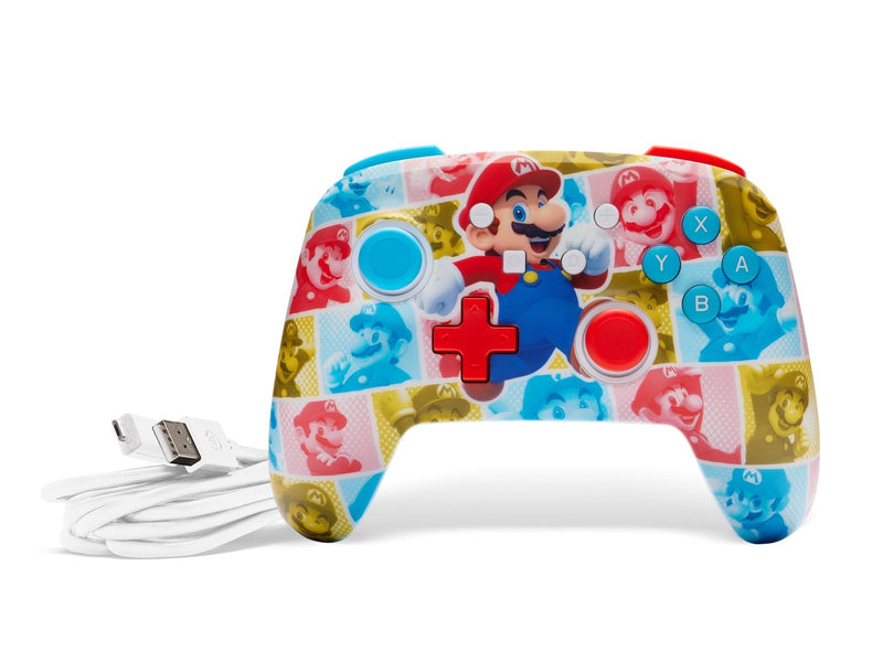 PowerA Verbesserter kabelgebundener Controller für Nintendo Switch - Mario-Heldenrolle - Wired Controller - Nintendo Switch