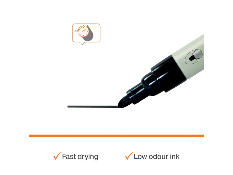 Nobo Whiteboard-Stifte, Marker mit Rundspitze – 4er-Pack