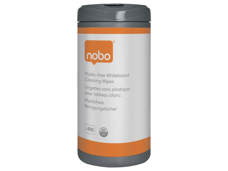Nobo Plastikfreie Whiteboard-Reinigungstücher - 100er-Pack
