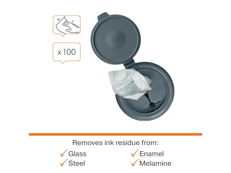 Nobo Plastikfreie Whiteboard-Reinigungstücher - 100er-Pack