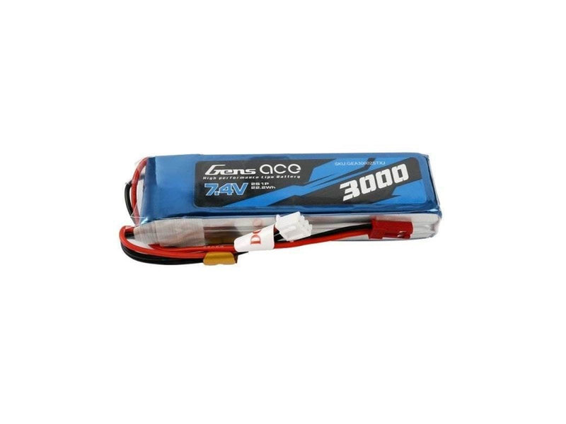 Gens ace &Tattu Battery 3000mAh 7.4V 1C 2S1P LiPo