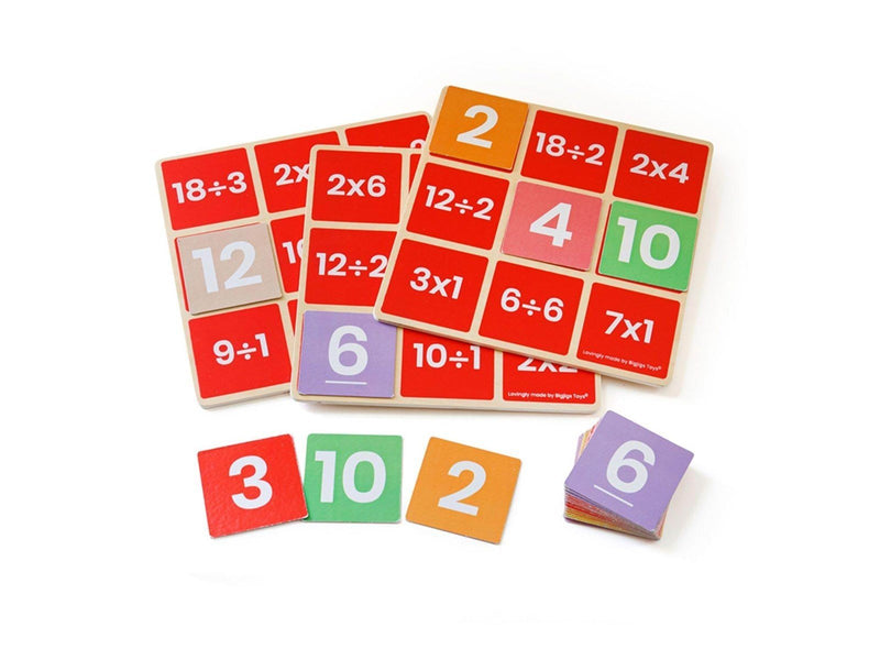 Bigjigs Multiplication and Division Math Bingo Game