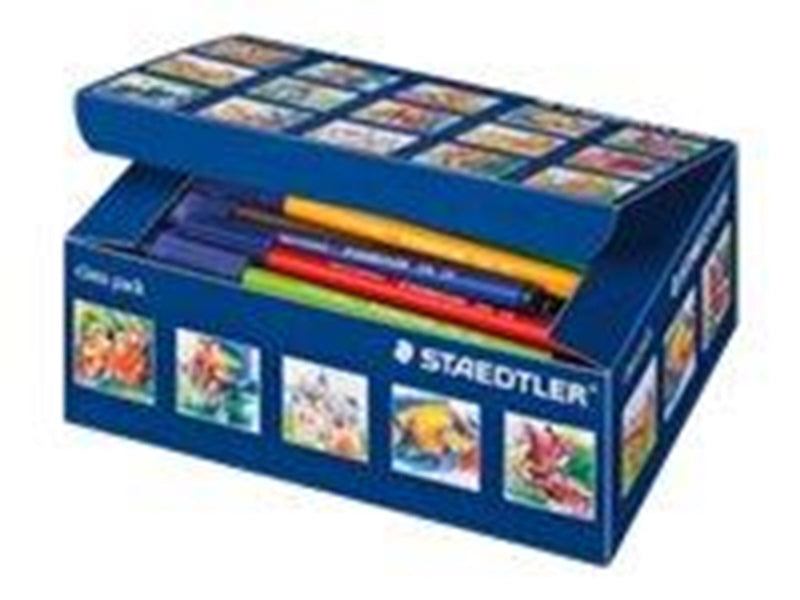 Staedtler Noris Club 326 - fibre-tip pen - black red blue green light blue yellow orange violet willow green van dyke brown (pac