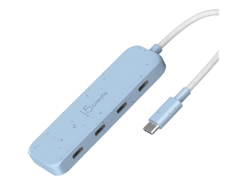 j5create JCH345EC - hub - eco-friendly USB-C - 4 ports USB-Hubs - USB 3.2 - 4 - Blau
