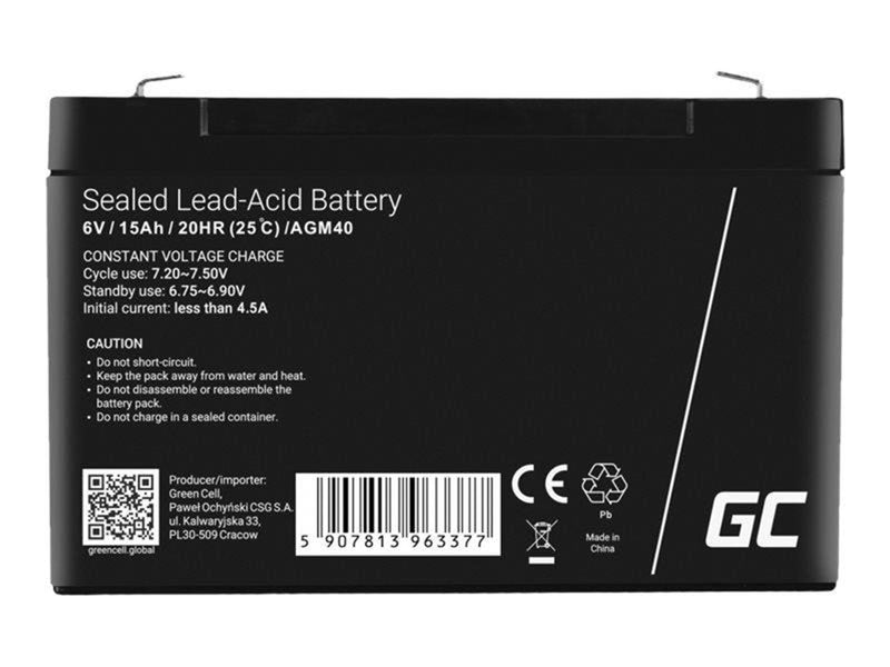 Green Cell - alarm system battery - Lead Acid - 15 Ah Netzteile - ATX - 80 Plus