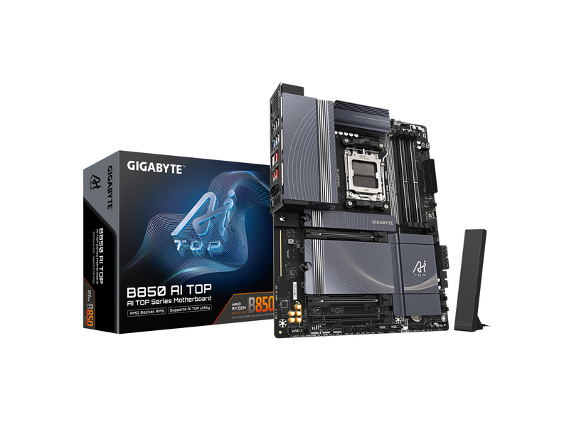 GIGABYTE B850 AI TOP Mainboard - AMD B850 - AMD AM5 socket - DDR5 RAM - ATX