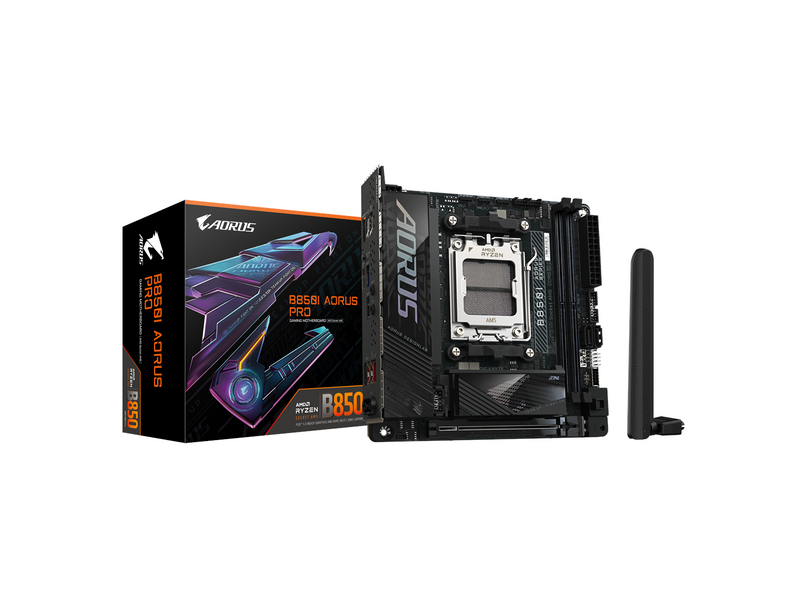 GIGABYTE B850I AORUS PRO Mainboard - AMD B850 - AMD AM5 socket - DDR5 RAM - Mini-ITX