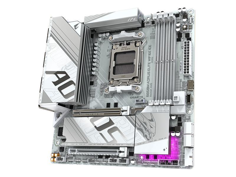 GIGABYTE B850M AORUS ELITE WIFI6E ICE Mainboard - AMD B850 - AMD AM5 socket - DDR5 RAM - Micro-ATX