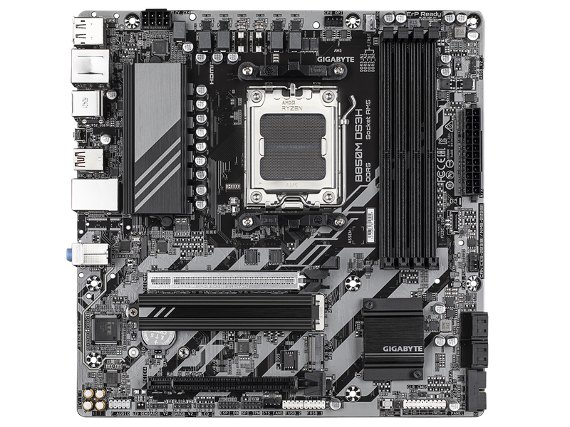 GIGABYTE B850M DS3H Mainboard - AMD B850 - AMD AM5 socket - DDR5 RAM - Micro-ATX