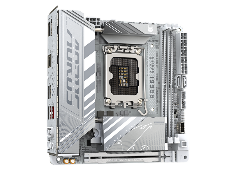 GIGABYTE B860I AORUS PRO ICE Mainboard - Intel B860 - Intel LGA1851 socket - DDR5 RAM - Mini-ITX