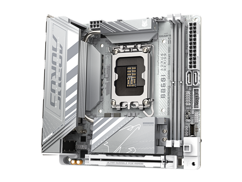 GIGABYTE B860I AORUS PRO ICE Mainboard - Intel B860 - Intel LGA1851 socket - DDR5 RAM - Mini-ITX