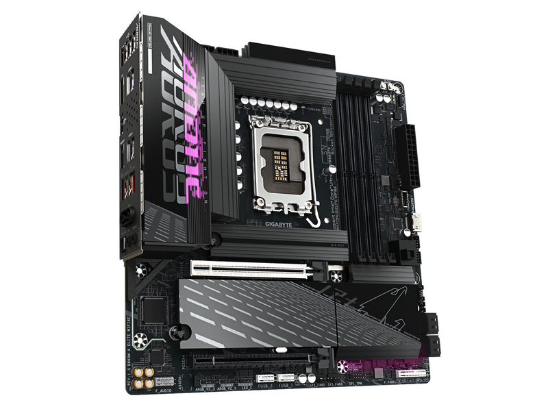 GIGABYTE B860M AORUS ELITE WIFI6E Mainboard - Intel B860 - Intel LGA1851 socket - DDR5 RAM - Micro-ATX