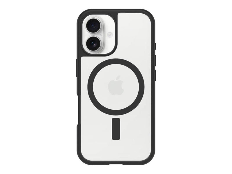 OtterBox React MagSafe Apple iPhone 16 Black Crystal - clear/black