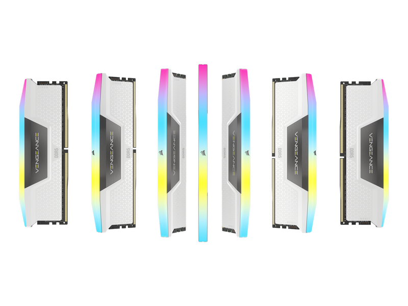 Corsair Vengeance RGB DDR5-6000 - 32GB - CL30 - Dual Channel (2 pcs) - AMD EXPO & Intel XMP - Weiß mit RGB
