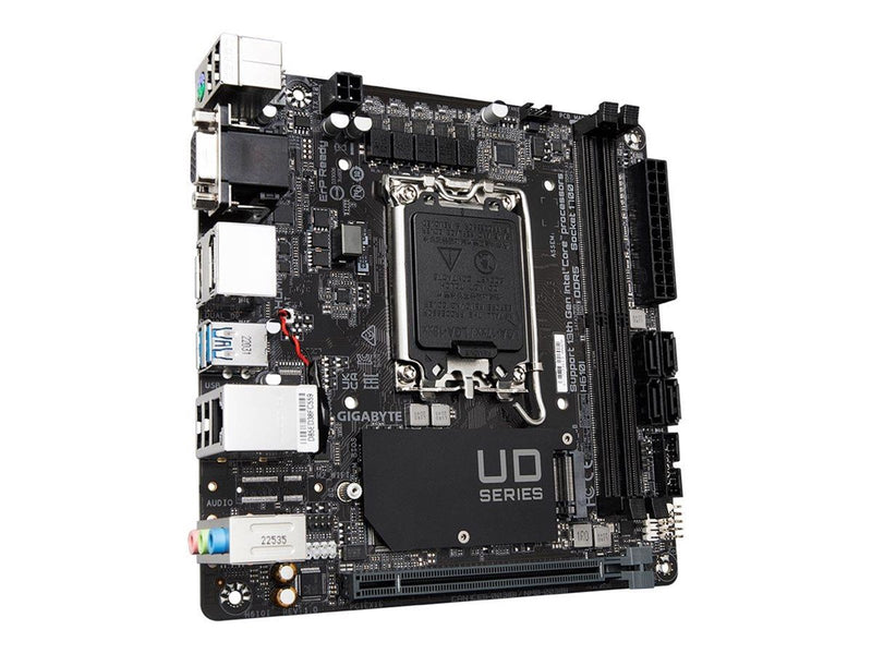 GIGABYTE H610I Mainboard - Intel H610 - Intel LGA1700 socket - DDR5 RAM - Mini-ITX