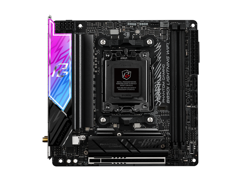 ASRock B850I Lightning WiFi Mainboard - AMD B850 - AMD AM5 socket - DDR5 RAM - Mini-ITX