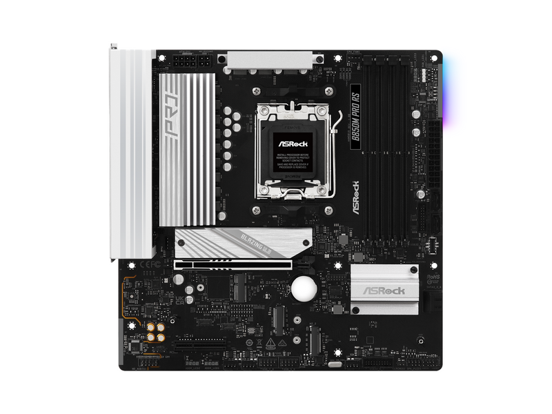 ASRock B850M Pro RS Mainboard - AMD B850 - AMD AM5 socket - DDR5 RAM - Micro-ATX
