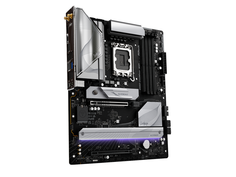 ASRock B860 LiveMixer WiFi Mainboard - Intel B860 - Intel LGA1851 socket - DDR5 RAM - ATX
