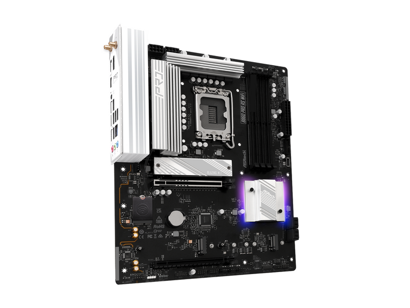 ASRock B860 Pro RS WiFi Mainboard - Intel B860 - Intel LGA1851 socket - DDR5 RAM - ATX