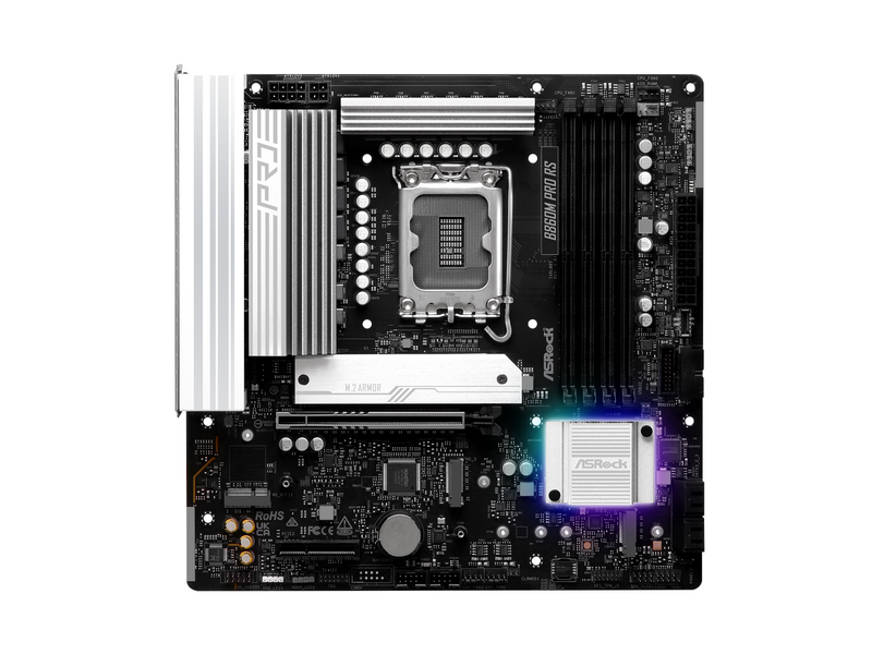 ASRock B860M Pro RS Mainboard - Intel B860 - Intel LGA1851 socket - DDR5 RAM - Micro-ATX