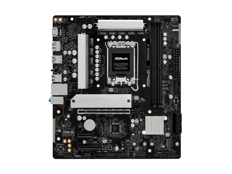 ASRock B860M-X Mainboard - Intel B860 - Intel LGA1851 socket - DDR5 RAM - Micro-ATX