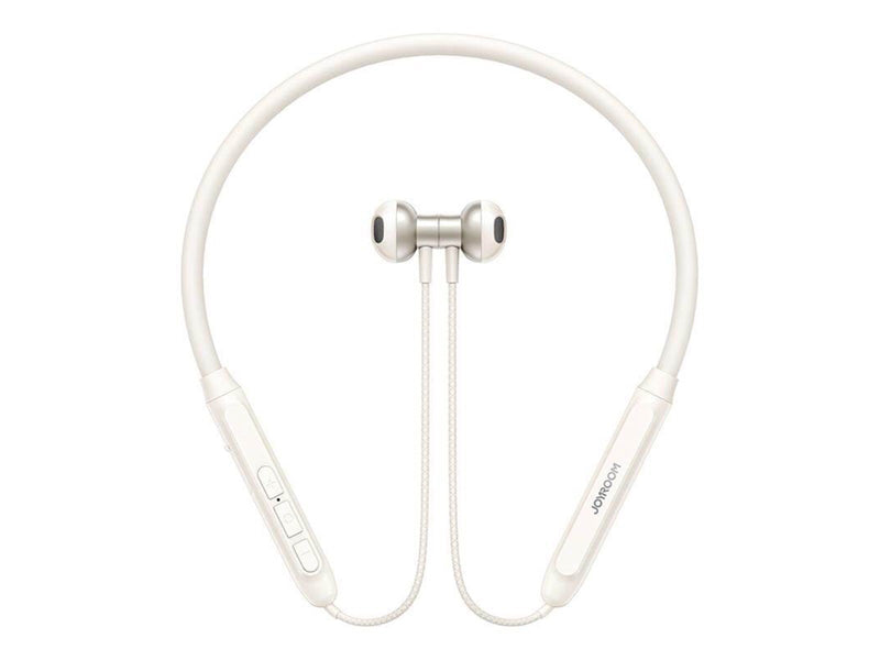 Joyroom JR-D8 wireless neckband headphones (cream white)