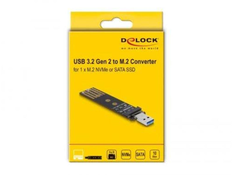 DeLOCK Interface Adapter - M.2 Card (PCIe NVMe & SATA) - USB 3.2 (Gen 2)
