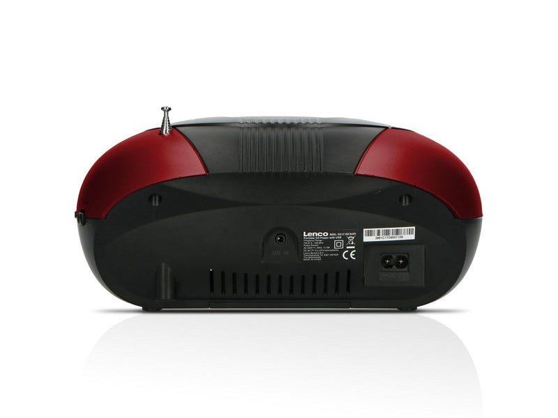 Lenco SCD-37 USB - Portable FM Radio CD and USB player - Red
