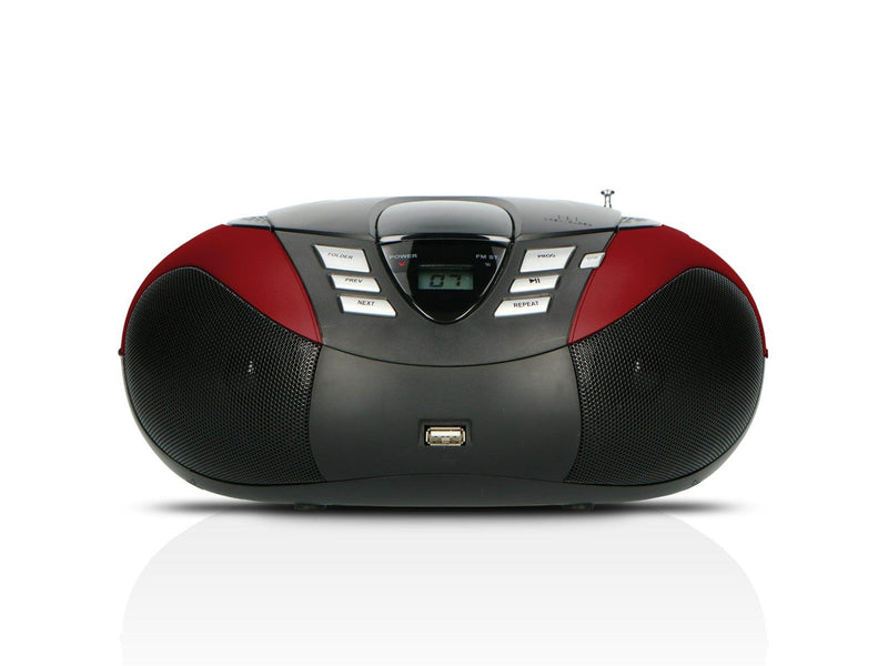 Lenco SCD-37 USB - Portable FM Radio CD and USB player - Red