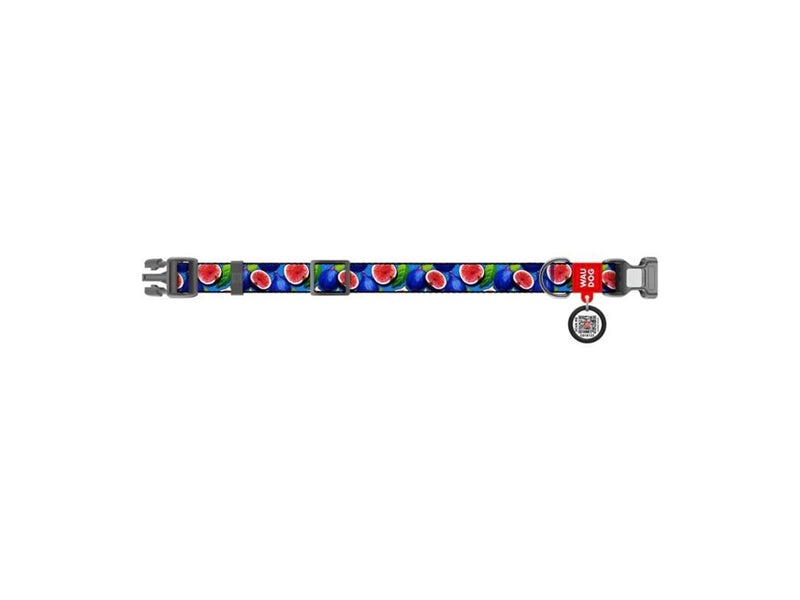 Waudog "Fig" nylon dog collar with QR code size S