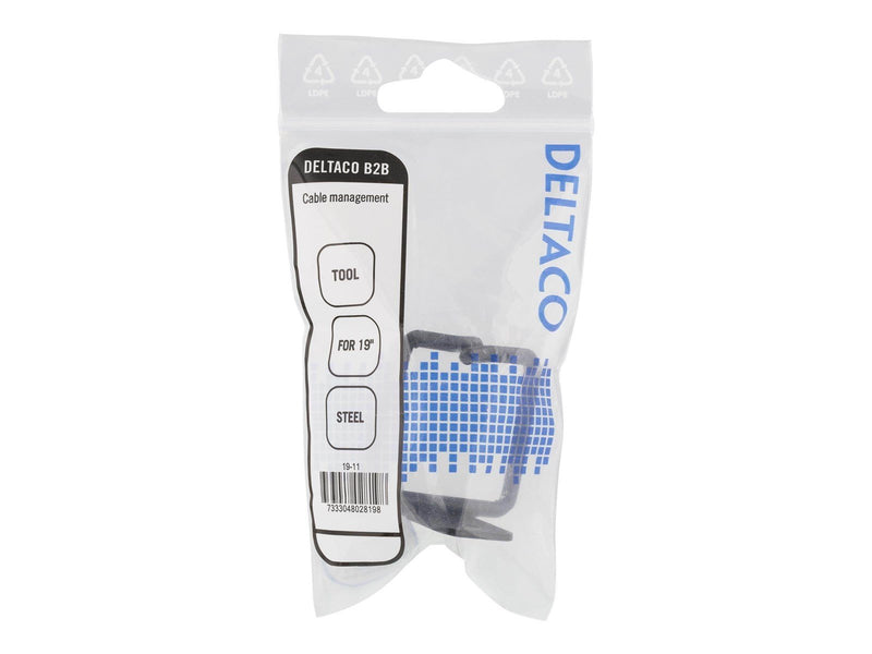 Deltaco 19-11 - 2U - Rack Cable Management Ring
