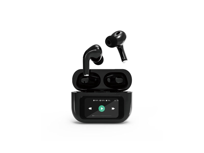 Gembird BT TWS in-ears with LCD display and ANC - Schwarz