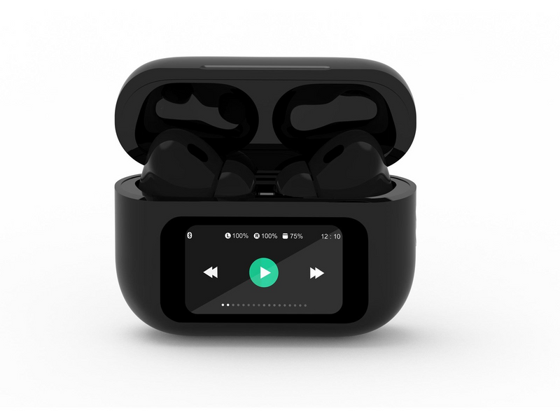 Gembird BT TWS in-ears with LCD display and ANC - Schwarz