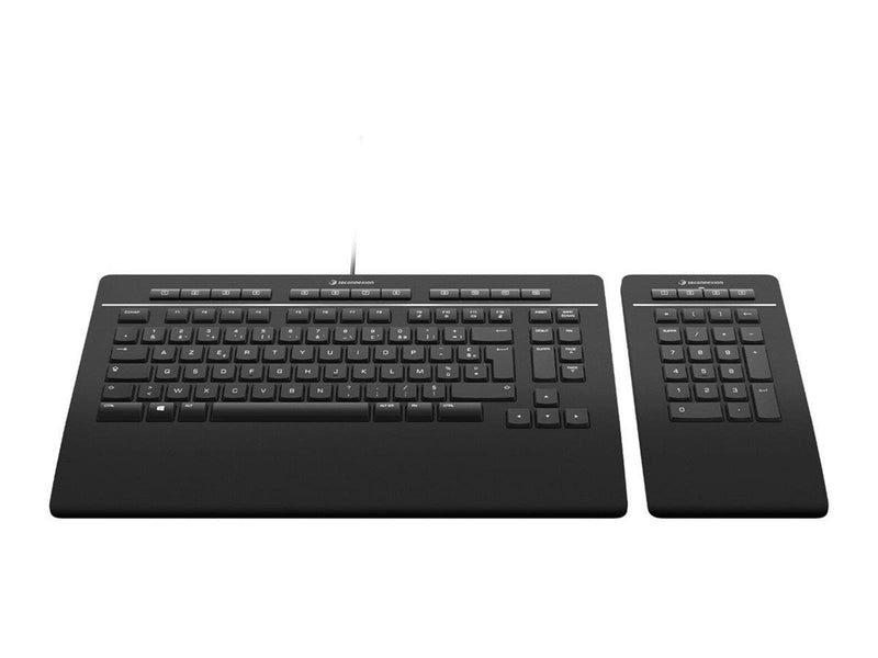 3Dconnexion Keyboard Pro with Numpad - Tastatur und Ziffernsatz - Französisch - Schwarz