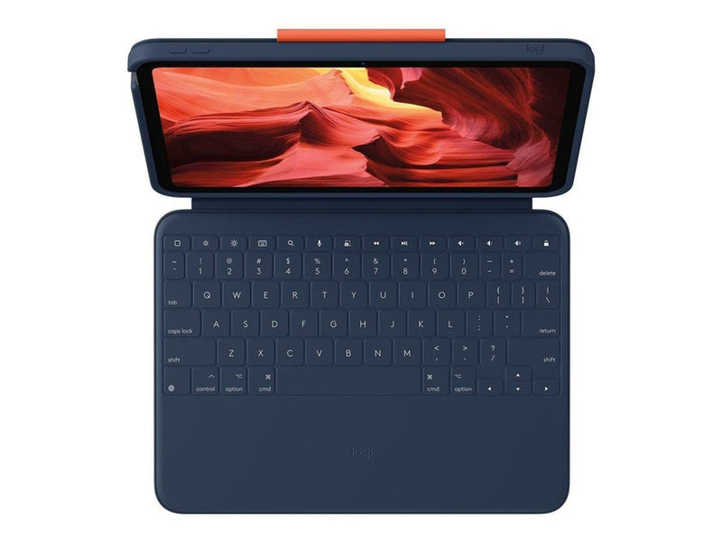Logitech Rugged Combo 4 - keyboard and folio case - classic blue Input Device - Tastatur & Folio-Set - Blau