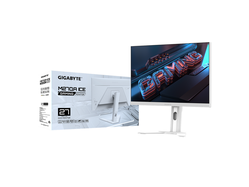 27" GIGABYTE M27QA ICE - 2560x1440 (QHD) - 180Hz - SS IPS - 10W USB-C