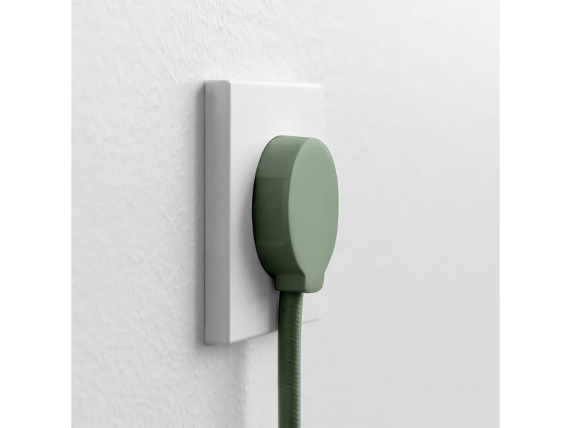 norm Schuko plug, matte green