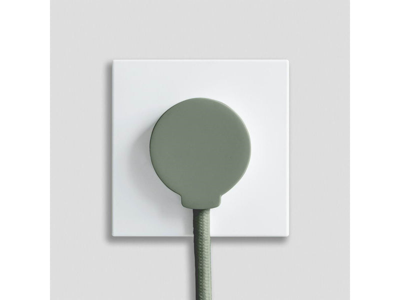 norm Schuko plug, matte green
