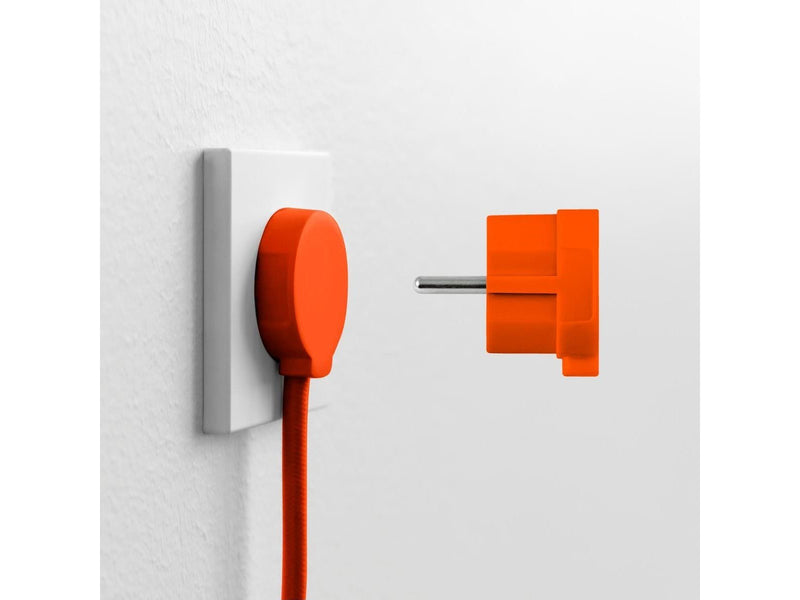 norm Schuko plug, matte orange