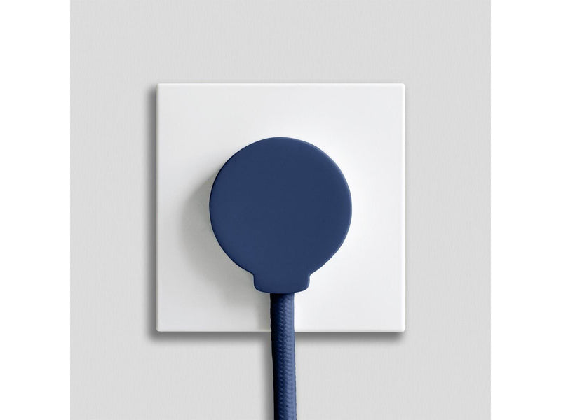 norm Schuko plug, matte blue