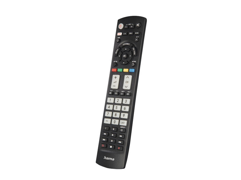 Hama Universal Remote Control for Panasonic TVs IR Learning Function Illuminated Keys